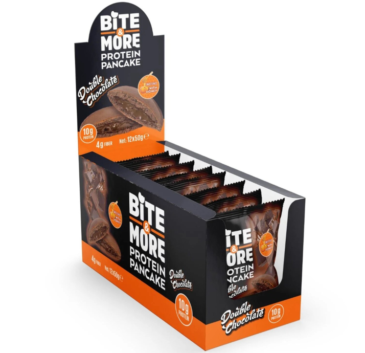 Bite&More Çift Çikolatalı Protein Pankek 50 Gr x 12 Adet  600 Gr