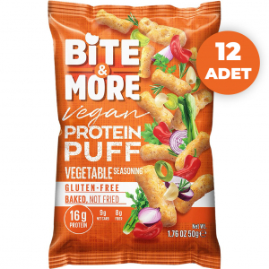 Bite&More Sebzeli Vegan Protein Puff 50 Gr  500 Gr