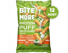 Bite&More Ekşi Krema ve Soğanlı Vegan Protein Puff 50 Gr Bite&More Ekşi Krema ve Soğanlı Vegan Protein Puff 50 Gr