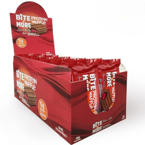 Bite&More Kakaolu Vişne Kremalı Protein Waffle 55 Gr x 12 Adet Vişne 660 Gr