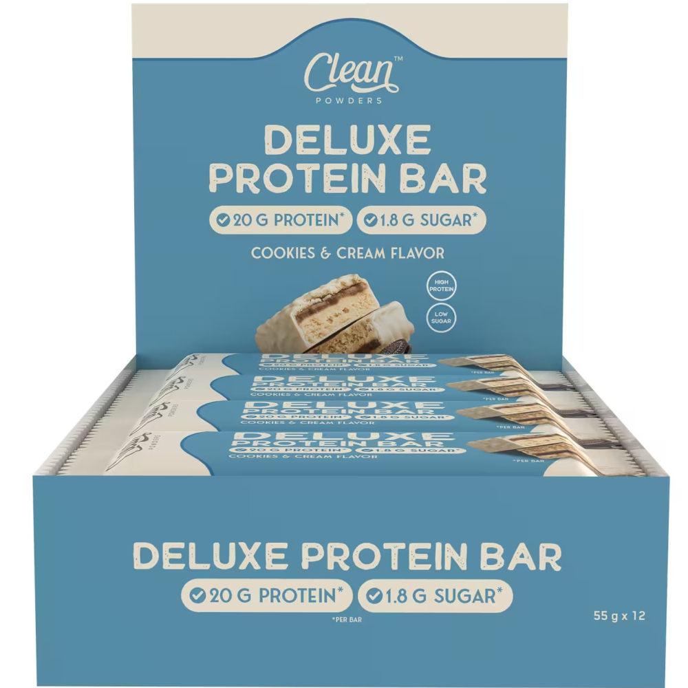Clean Powders Deluxe Protein Bar 55 Gr 12 Adet Cookies Cream 660 Gr