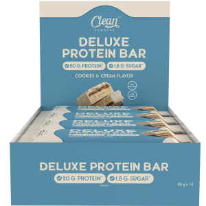 Clean Powders Deluxe Protein Bar 55 Gr 12 Adet Cookies Cream 660 Gr