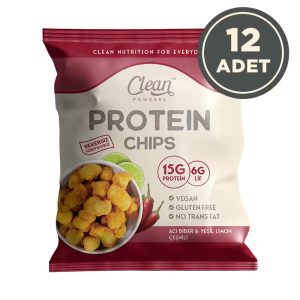 Clean Powders Protein Chips Acı Biber ve Limon 12 Adet