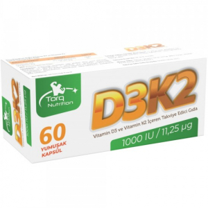 Torq Nutrition D3K2 (1000 IU/11,25 mcg)  60 Yumuşak Kapsül