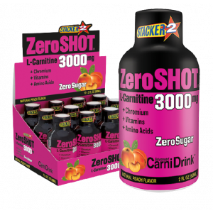 ZeroSHOT L-Carnitine 60 ml 3000 mg Şeftali 12 Shot
