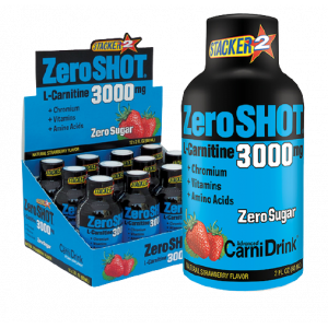 ZeroSHOT L-Carnitine 60 ml 3000 mg Çilek 12 Shot