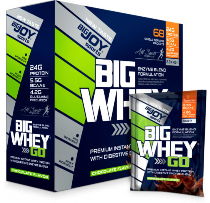 BigJoy Sports BigWhey Go Whey Protein 68 Şase Çilek 2074 Gr