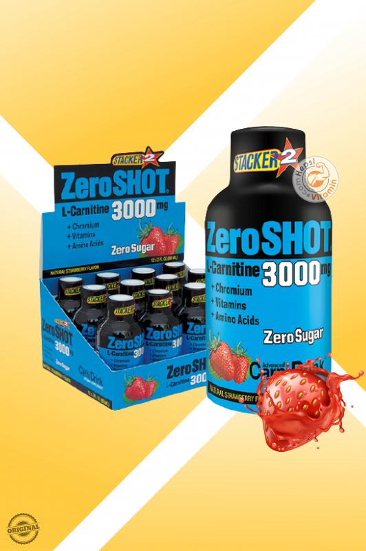 ZeroShot%20L-Carnitine%20Çilek%20Aromalı%2060%20mL*12%20Adet